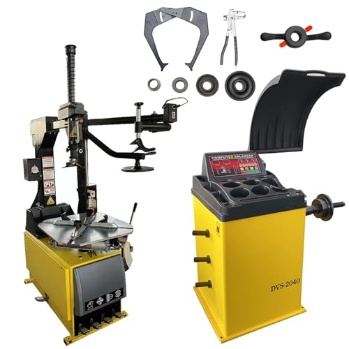 Economic Tire Changer and Wheel Balancer Combo with Rear-Tilt Technology, 110V for 10-26" Rims, Value Tire Service Set for Professional Use