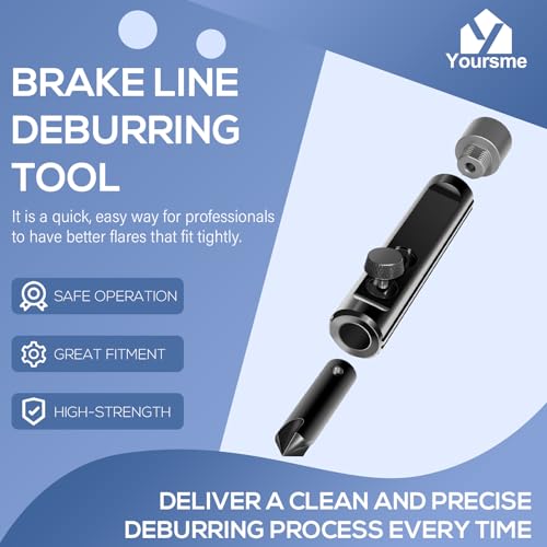 Yoursme LTTR1 Rimming & Deburring Tool for 3/16" to 1/2" Tubing, Outside/Inside Tubing Deburring Tool, Brake Line Deburring Tool, Achieve Optimal Tubing Flaring, Debur Tubing Efficiently