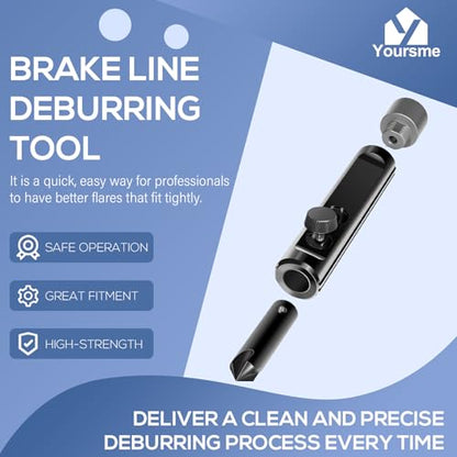 Yoursme LTTR1 Rimming & Deburring Tool for 3/16" to 1/2" Tubing, Outside/Inside Tubing Deburring Tool, Brake Line Deburring Tool, Achieve Optimal Tubing Flaring, Debur Tubing Efficiently