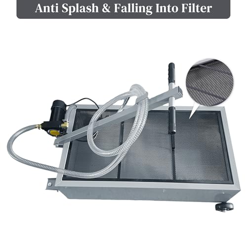 25 Gallon Oil Drain Pan with Electric Pump, Low-Profile Oil Pans for Changing Oil, T-Handle and J-Hook Makes Drain Easier, Gray - color: Gray, size: 25 Gallon
