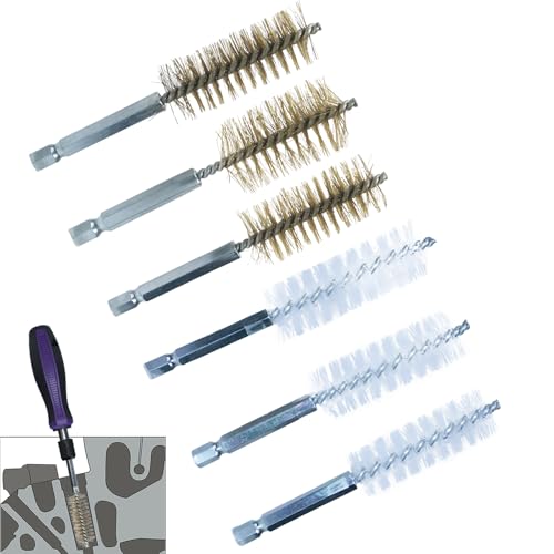 19 Pieces Injector Seat and Manhole Cleaning Set, Universal Injector Seat Cleaning Brush Kit, Injector Nozzle Sealing Tool for Most Diesel Engines.