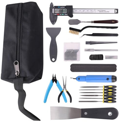 Sovol 3D Printer Tools Kit, 36 PCS 3D Printer Accessories with Deburring Tool, Digital Caliper, Art Knife Set, Removal Tools, Cutters, Pliers and Tools Storage Bag for Smoothing, Finishing, Craving - style: 36 Pcs