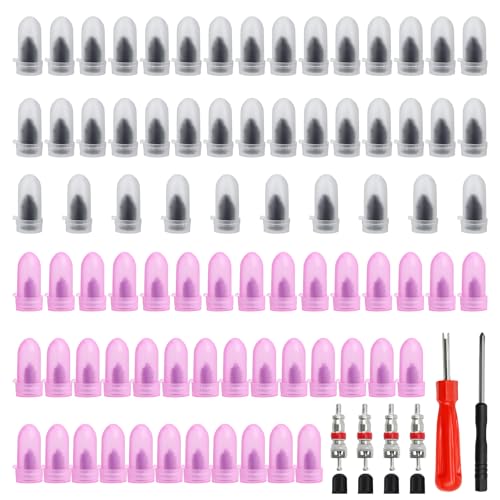80 Pcs Tire Repair Rubber Nail Kit with 4 Valve Caps, Tire Repair Screws.Fast Puncture Repair Tool Self Screw in Tire Repair Plugsfor Car Motorcycle Truck Tractor Tubeless Tires.Father Gift