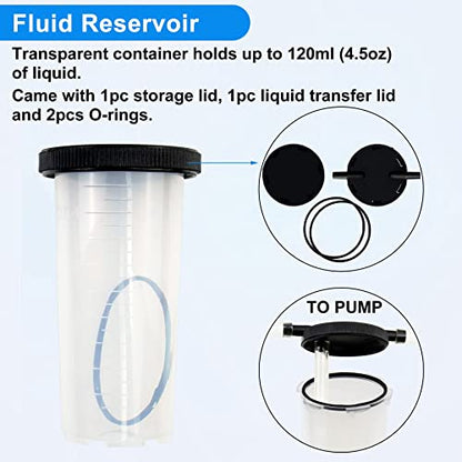 JoyFans 2 in 1 Hand Vacuum Pump Brake Bleeder Kit, One-Man Brake Clutch Fluid Power Steering Fluid Bleeding System Tester Tool for Automotive Motorcycle Car & Kitchen Food Canning Use (Black) - color: Black