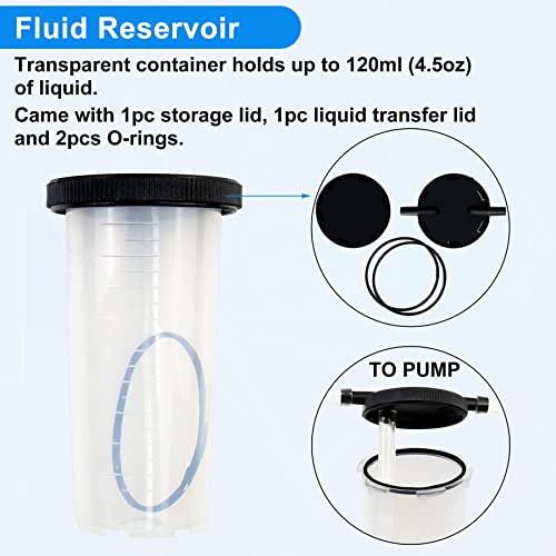 JoyFans 2 in 1 Hand Vacuum Pump Brake Bleeder Kit, One-Man Brake Clutch Fluid Power Steering Fluid Bleeding System Tester Tool for Automotive Motorcycle Car & Kitchen Food Sealing Use (Blue) - color: Blue