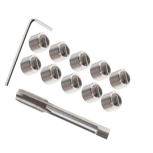 20Pcs Thread Repair Kit M10X1.5mm Thread Insert Metric Stripped Thread Repair Drill Tap Hand Tool Kit Helicoil Insertion Tool Thread Restoring Kit