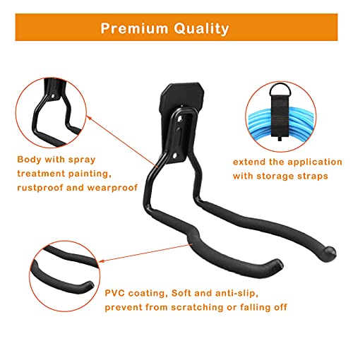 Garden Power Tool Hanger, Garage Wall Hooks, Weedeater Rack, String Trimmer Hanger, Utility Hooks for Garage Tool Organizers and Storage - Black-1 Pcs - color: Black-1 P