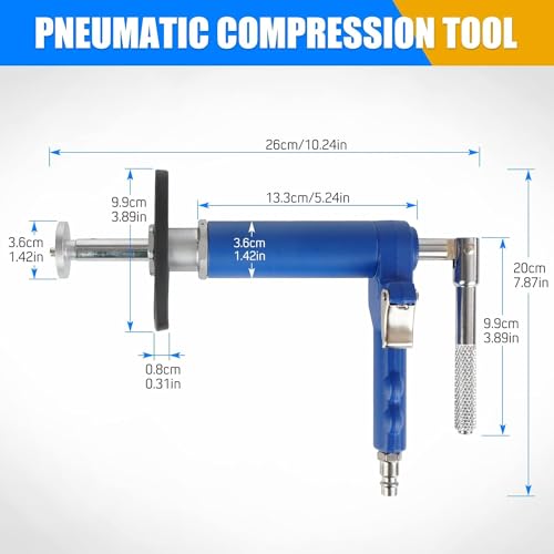 Pneumatic Brake Caliper Compression Tool, 24-Piece Air Operated Disc Brake Piston Wind Back Air Retractor Rewind Spreader Tool Set with Compression Spreading Tool for Auto Brake Repair - size: 24PCS Pneumatic Brake Caliper Wind Back Tool