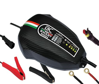 BC Smart 2000+ 12V 2.0A Intelligent Battery Charger and Maintainer 8 Step Automatic Trickle Float Desulfator For Cars Motorcycles ATVs and Deep Cycle Lead Acid Batteries with Alternator Tester US Plug
