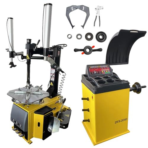 Economic Tire Changer and Wheel Balancer Combo with Bead Blaster, 110V for 10-24" Rims, Cost-Effective Tire Service Set for Garages