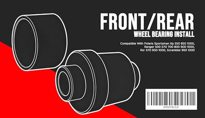Upgraded Front/Rear Wheel Bearing Install and Removal Press Tool Kit for Polaris Sportsman XP 550 850 1000,Ranger 500 570 700 800 900 1000,RZR 570 900 1000, Scrambler 850 1000