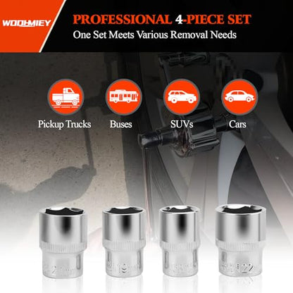 Torques Multiplier Wrench Kit, 1/2in Drive 1:16 Heavy Duty Lug Nut Remover. with 17 19 21 22mm Sockets,Carrying Case for Changing Tires, Swivel Wrench Included