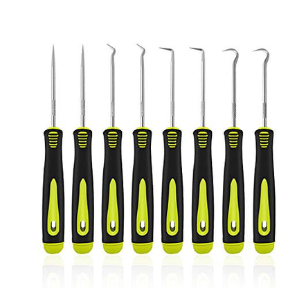 SourceTon 8-Piece Hook and Pick Set for Automotive, Heavy Duty Hose Removal Tool Kit with Oil Seal Puller, O-Ring Hook, Gasket Pick – Precision Car Repair Tools