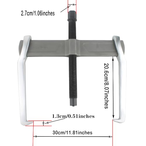 14 Inch 2-Jaw Gear Puller, 2 Jaw Bearing Puller CR-V Gears Puller, Removal Adjustable Tool for External Internal Pulling, Puller Tool Separate Lifting Device - size: 14inches