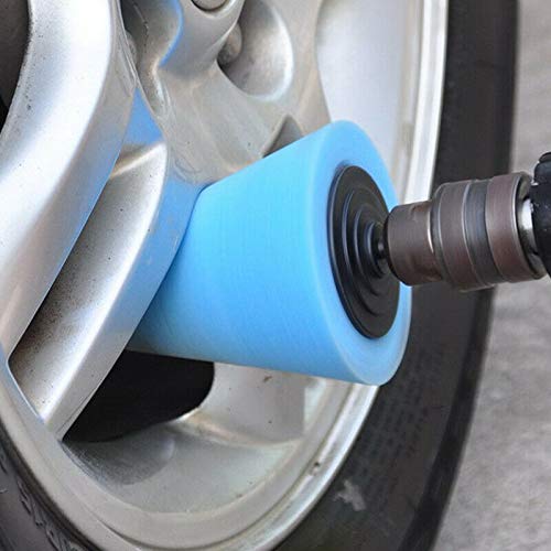 car polishing kit Car Wheel Hub Polish Buffing Polishing Sponge Cone Metal Foam Pad for Car Wheels Car Doors and Handles 4Pcs