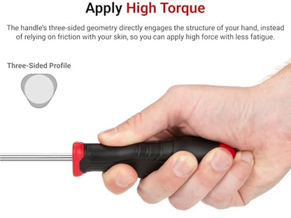 TEKTON Long High-Torque Screwdriver Set, 6-Piece (#1 - #3, 3/16-5/16 in.) | DRV43017 | Made in USA