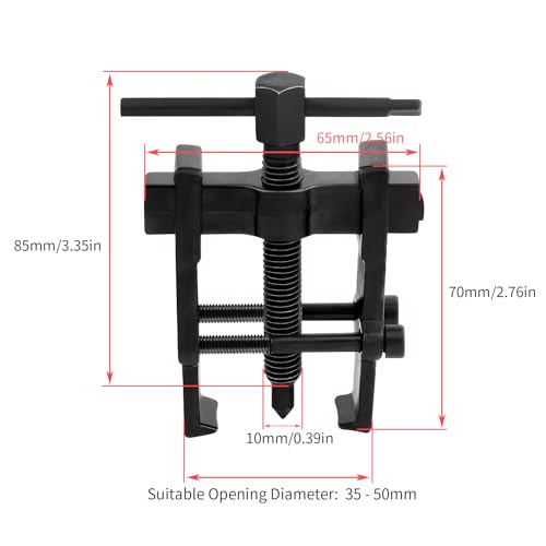 Beam 2 Jaw Puller 2" Bearing Gear Pullers, 85mm T-Shaped Screw | High Carbon Steel Pullers, Adjuestable Pulley Removal Tool for Bearings/Flywheels/Pulleys Remove - size: 2Jaw 2In 65×85MM