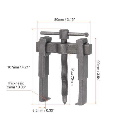 HARFINGTON 2-Jaw Gear Puller 3" High Carbon Steel Separate Lifting Device for Bearings - size: 3 Inch