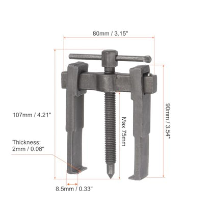 HARFINGTON 2-Jaw Gear Puller 3" High Carbon Steel Separate Lifting Device for Bearings - size: 3 Inch