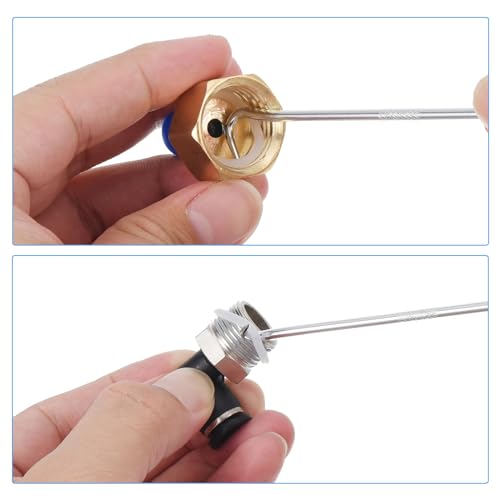 PATIKIL Hook and Pick Tool Set, Straight 90 Degree Tip 45 Degree Tip Full Hook Double Pointed Scriber for Removing Precision Oil Seal Gasket