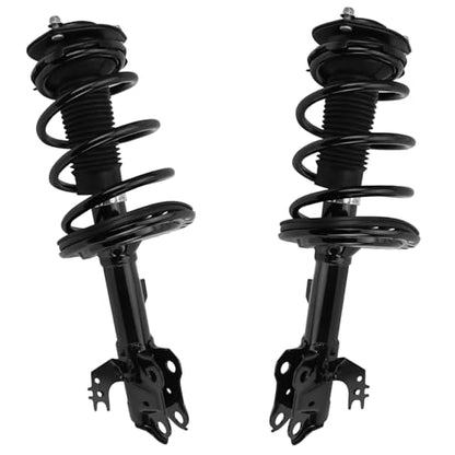 Detroit Axle - 4pc Front Struts Control Arms for 2013-2015 Toyota Avalon [2.5L], 2 Struts with Coil Spring Assembly 2 Lower Control Arms with Ball Joints 2014 Replacement Suspension Kit - size: 4CQ472345/Big Kit