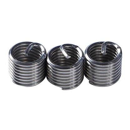 30 PCS Stainless Steel Thread Repair Kit M8x1.25mm Metric Thread Repair Insert Kit Compatible Hand Tool Set for Auto Repairing