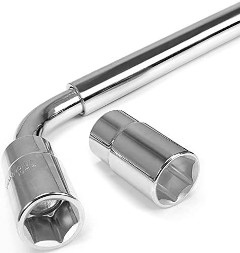 BIG RED Telescoping Wheel Lug Nut Wrench 11/16", 3/4", 13/16", 7/8" with Double-Sided Lug Nut Sockets, T39234 - size: Telescoping Wheel Lug Nut Wrench, style: Telescoping Lug Wrench w/ Nut Sockets