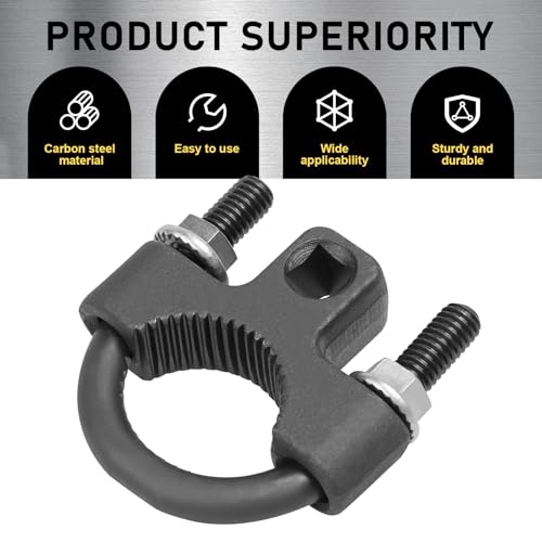 Steering Wheel Inner Tie Rod Ball Head Rudder Wrench, 3/8" U-shaped Tooth Structure Metal Rocker Arm Detach Installation Tool, Universal Inner Tie Rod Removal Tool Repair Accessories (Black)
