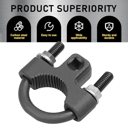 Steering Wheel Inner Tie Rod Ball Head Rudder Wrench, 3/8" U-shaped Tooth Structure Metal Rocker Arm Detach Installation Tool, Universal Inner Tie Rod Removal Tool Repair Accessories (Black)