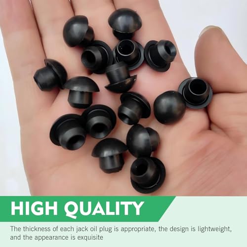 6PCS Bottle Jack Floor Jack Oil Filler Plug, Rubber 8mm Black Hydraulic Jack Oil Plug, Flat-Head Rubber Hydraulic Jack Oil Pressure Rod for Oil Reservoir Fill Hole - size: 6PCS