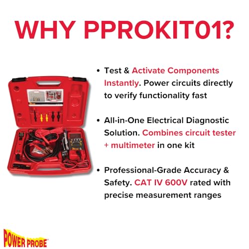 Power Probe 3 Circuit Tester with Multimeter & Accessories (PPROKIT01)