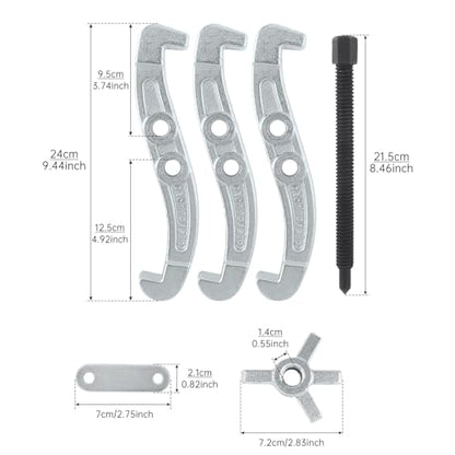 ChgImposs 8 Inch 3-Jaw Gear Puller, 2 Jaw 3 Jaw Puller for Pulley Gears Bearings and Flywheels, Heavy Duty Pulley Puller with Reversible Jaws, High Carbon Steel Removal Tool Bearing Puller Tool - size: 8 Inch
