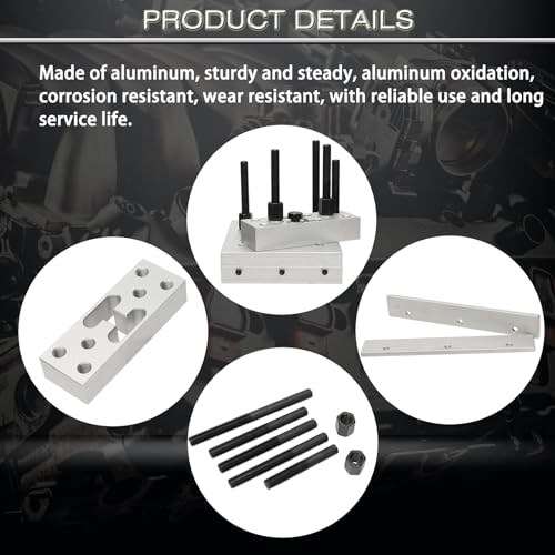 ReluxGo Universal Drill Press Support Block Plate Tool Set Kit, 30 Ton – Bearing and Bushing Repair Removal Installation