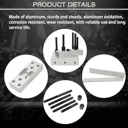 ReluxGo Universal Drill Press Support Block Plate Tool Set Kit, 30 Ton – Bearing and Bushing Repair Removal Installation