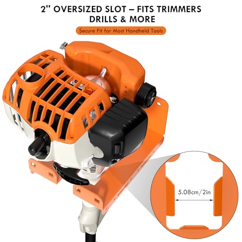 KSVO Heavy-Duty Weed Eater & Hedge Trimmer Wall Mount Rack, Garage/Shed Tool Organizer (2)
