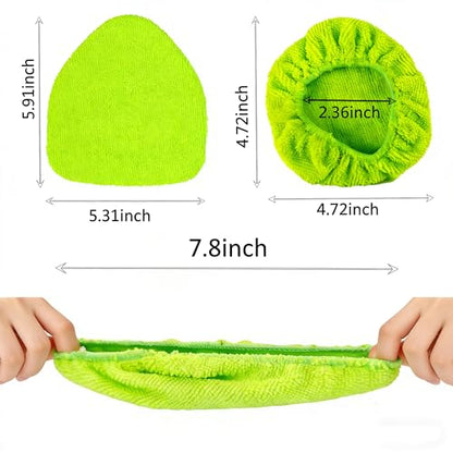 Car Care Microfiber Cloths for Windshield Cleaner,7 PCS Microfiber Cloths for Inside Windshield Cleaning Tool Pads,Clean Replacement Accessories (Green) - color: Green