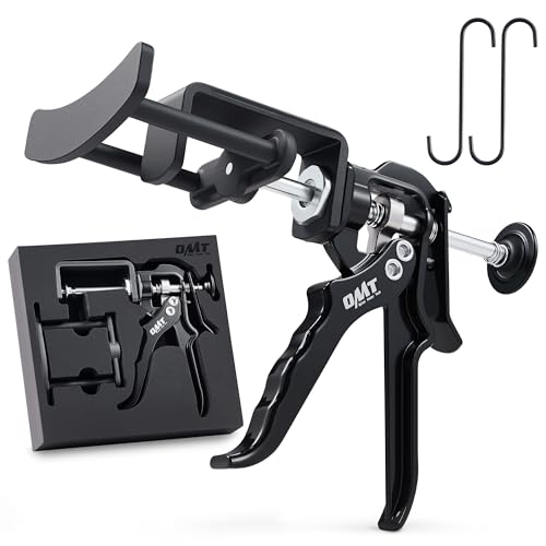 OMT Dual Piston Brake Caliper Compressor Brake Piston Compressor Tool | Retracts single & dual pistons, fits most cars, SUVs & trucks, 377 lb force, aluminum & steel, molded EPE foam case - style: Dual Piston