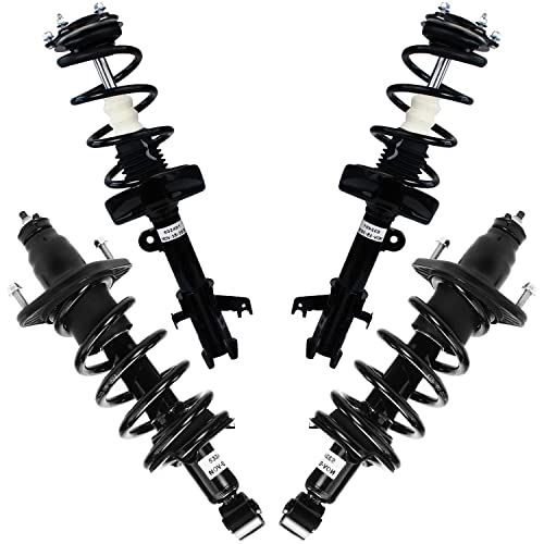 Detroit Axle - 4pc Struts for 2007-2011 Honda CR-V Complete Front and Rear Quick Install Ready Struts w/Coil Spring Assembly 2008 2009 2010 Replacement Strut Shock Absorbers Suspension Kit - size: 04-3138/Pair