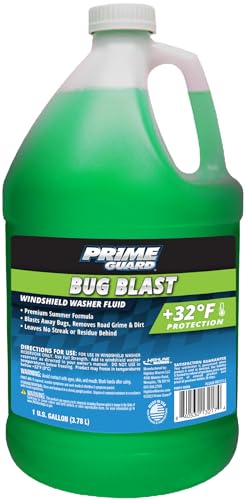 Prime Guard 90006 +32°F Bug Blast Windshield Washer Solvent - 1 Gallon (Pack of 6) - size: 6 Pack, style: Bug Blast +32°F