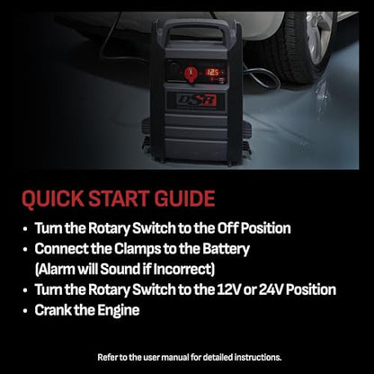 Schumacher Electric DSR ProSeries Car Battery Jump Starter - 4400 Peak Amp 12V/24V Car Starter, Jump Box & Portable Power Station - Digital Display, Heavy-Duty Booster Cables - DSR166 - style: 12/24V 4400 Peak Amp