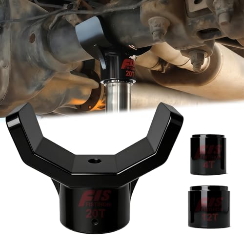 Bottle Jack Adapter Set, 20T + 4T/12T Sleeves, Fits 2" & Smaller Saddle | 20T base with 4T/12T sleeves. Anti-slip, stable. Fits 2" & smaller saddle, 3/4" round & 3" square axles. For RV, trailer, ATV - color: Black-With two jack adapters