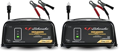 Schumacher Electric 8A Car Battery Charger and Maintainer, 3-in-1 Solution, for 6V/12V Power Sport, Automotive, and Marine Batteries, SC1363 (Pack of 2) - size: (Pack of 2)
