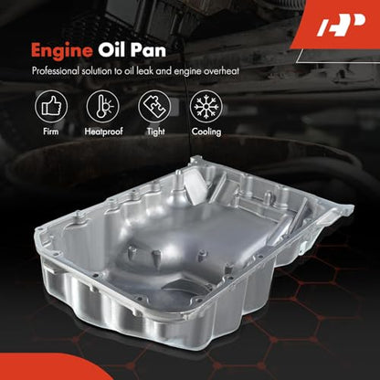 A-Premium Engine Oil Pan Sump with Drain Plug Compatible with Honda Accord 1998-2002, Odyssey 1999-2004 & Acura CL 1997-1999, TL 1999-2001, Replaces 11200-P8A-A00, 11200-P8F-A00