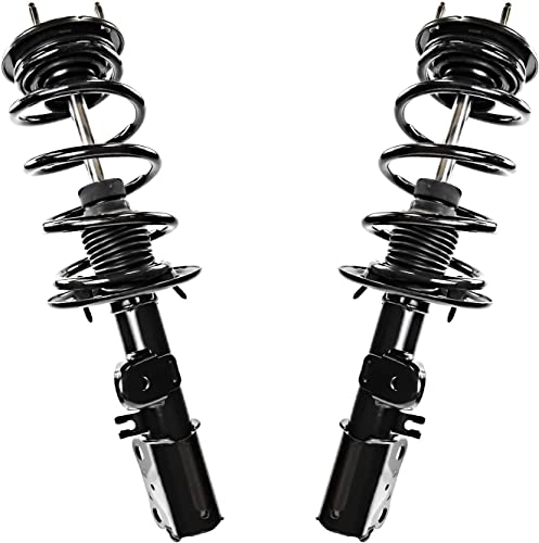 Detroit Axle - Front Struts with Coil Spring + Rear Shock Absorbers Replacement for 2013-2019 Ford Flex Lincoln MKT - 4pc Set - size: 4AQ47150/Shock Kit