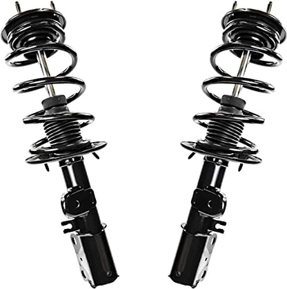 Detroit Axle - Front Struts Sway Bars for 2013-2019 Ford Flex Lincoln MKT | 2 Struts w/Coil Springs Assembly 2 Stabilizer Sway Bar End Links 2014 2015 2016 2017 2018 Replacement Suspension Kit - size: 4QS47151/Sway Kit