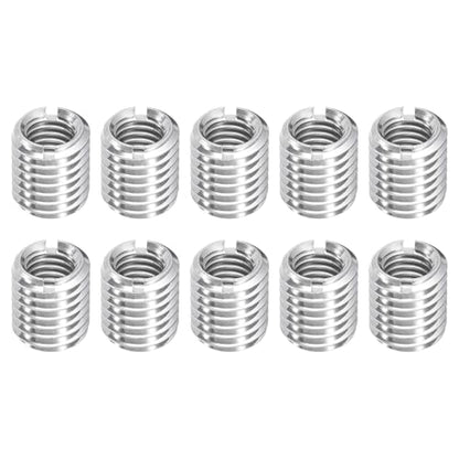 uxcell 10Pcs Threaded Inserts, M10-1.5x16 & M14-2x16 Stainless Steel 303 Screw Thread Sleeves Thread Repair Insert for Mechanical Equipment - size: M10-1.5x16 & M14-2x16mm
