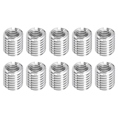 uxcell 10Pcs Threaded Inserts, M10-1.5x16 & M14-2x16 Stainless Steel 303 Screw Thread Sleeves Thread Repair Insert for Mechanical Equipment - size: M10-1.5x16 & M14-2x16mm
