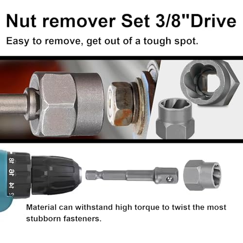 40 pcs Bolt Extractor Set, Screw Extractor, hub nut Removal Tool with Left-Hand Drill bit, HSS Cobalt Drill bit, Easy Screw Removal Tool Set for Damaged, Frozen, Broken, Rusty Screws and Bolts - size: 40