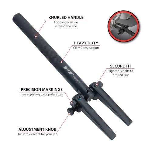 Performance Tool W83050 Heavy Duty Ball Joint Separator, Tie Rod/Pitman Arm Tool, 11/16-Inch-43mm Sizes, CR-V Construction with Knurled Handle - style: Adjustable Tie Rod Separator