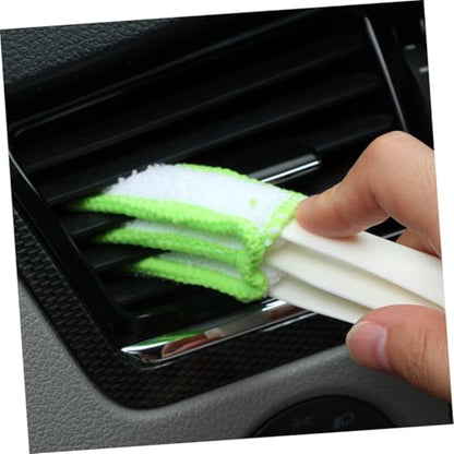 Zerodeko 3pcs Car Air Vent Cleaning Brush Set Mini Duster Interior Crevice Detail Brush for Dashboard and Air Conditioner Vents Automotive Dusting Tools